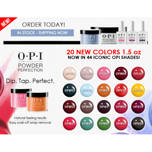 Opi Dipping Powder Color Chart